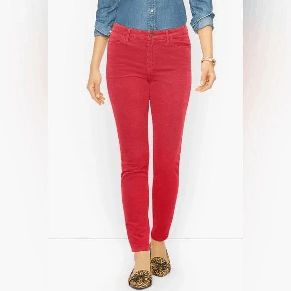 Talbots Red 5 Pocket Corduroy Jegging 16 - Picture 1 of 8